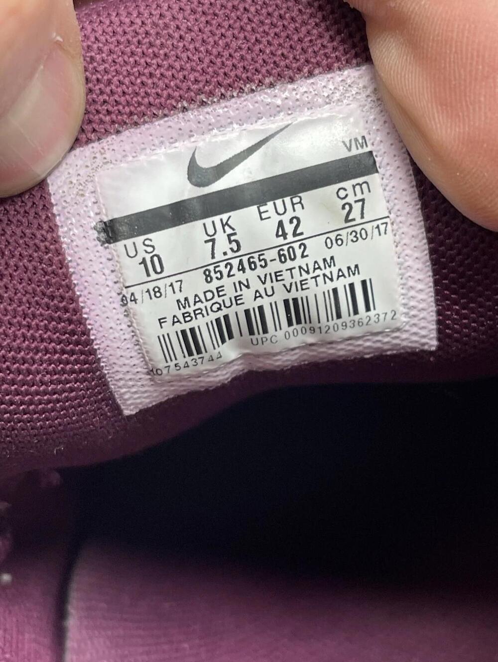 Nike Air Max Sequent 2 Sneakers Womens Size 10 Burgundy Running Athletic 852465- - Picture 10 of 11